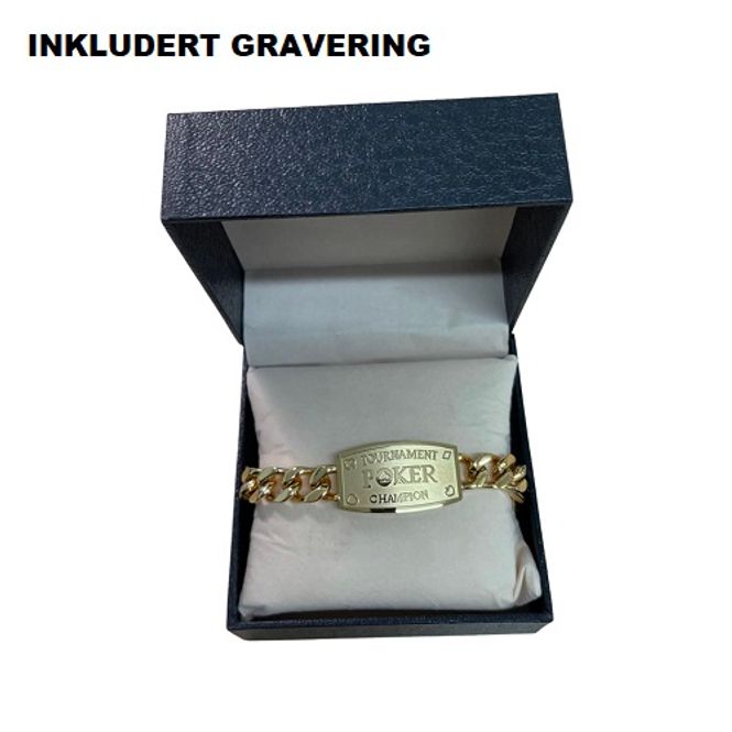 Hovedbilde Poker bracelet med gravering
